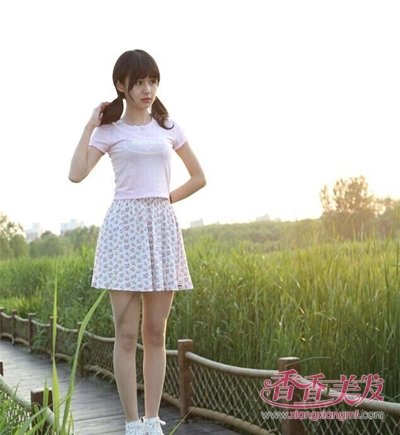 少女发型就是要这样灵动青春 郑合惠子半丸子演绎少女清纯美(4)_香香美发手机版