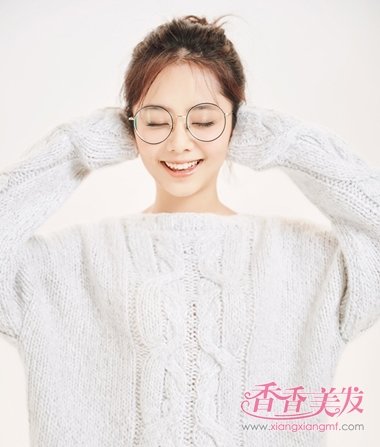 谭松韵露额 丸子头 扎发发型