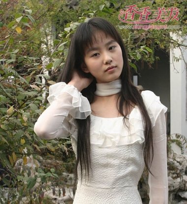 刘诗诗曾经这样嫩 月影风荷还梳长直发(2)_香香