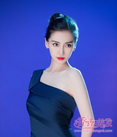 anglebaby同款发型的礼服换个发型就换一个样烫发后头发干枯v发型图片