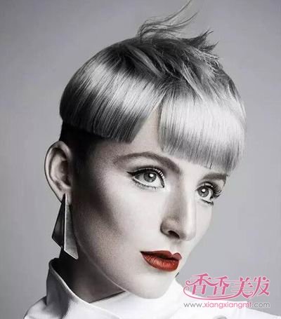 沙宣蘑菇头如何做染发 新潮个性的沙宣蘑菇头发型图片