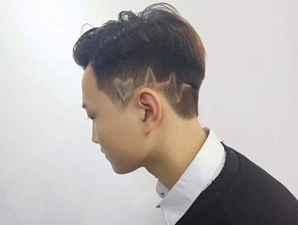 型男偏分短发发型