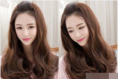 小额头女生适合什么样发型养眼百搭的女生卷烫发呈现