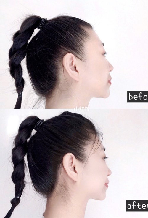女学生中长 直发编扎辫子造型