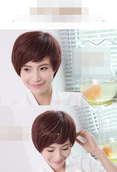 女生短头发精剪斜刘海可爱发型