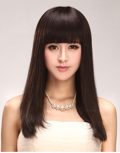 刘海-韩式刘海-齐刘海发型扎法-斜刘海发型-齐刘海适合什么脸型-齐刘海直发发型