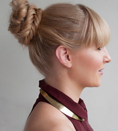 盘发步骤-简单盘发-韩式盘发图解-盘头发的方法