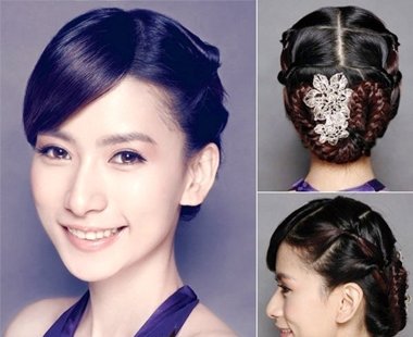 韩式四股辫的编法 韩式编辫子盘头