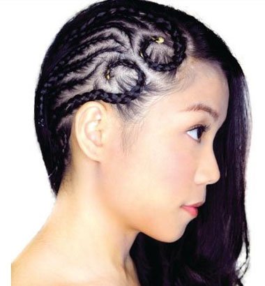 中长发编发头发少 头发少的长发的各种编发(4)