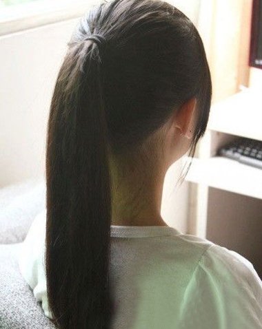 直发丸子头编法图解 韩国丸子头头顶固定