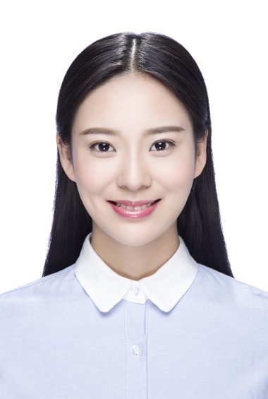 女生职场美证件照发型推选 适用于胖瘦人披散短长发