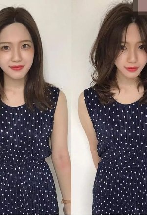 女生怎么烫中分刘海造型 显瘦可爱的女生卷发图片