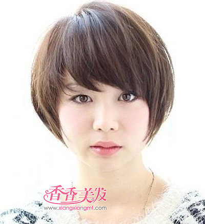 ��Բ���ʺϵĶ̷����� Ů����Բ���̷�����ͼƬ