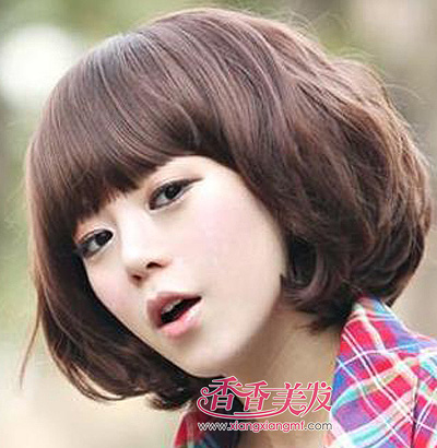 ��Բ���ʺϵĶ̷����� Ů����Բ���̷�����ͼƬ