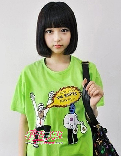 ������ѧ�����еĶ̷�����ͷ��ͼƬ Ůѧ������ͷ�̷�