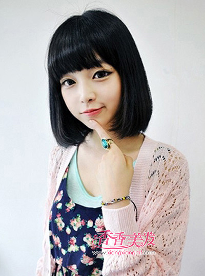 ������ѧ�����еĶ̷�����ͷ��ͼƬ Ůѧ������ͷ�̷�