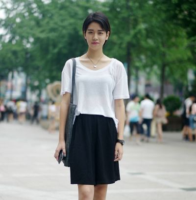 ��Բ�ʺ�ʲô����ͼƬ Ů��Բ�����̶̷�����