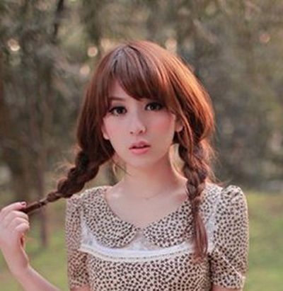 Ůѧ����ͷ��б�������ɵ���ôŪ ������б��������