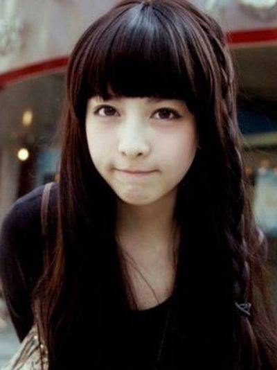 平刘海直发发型 美女平刘海长发发式