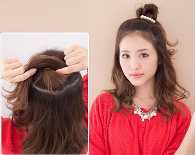 如何扎好看的中短发高中生的发型 高中女生发型绑扎方法