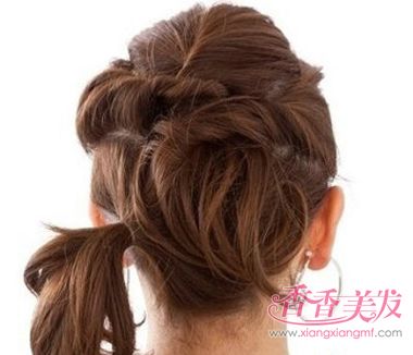 普通中短卷发盘发 中短卷发如何盘发