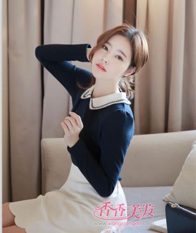 ѧ��װ�Ķ̷��ʺ�������ͷ�� Ůѧ���̷���ô��ͷ��