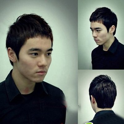 干练男短发发型 男生旁边后面不是要短的发型