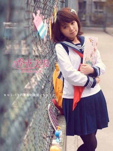 2016Ůѧ���ж̷�ͼƬ������ �̷�����ѧ��װ