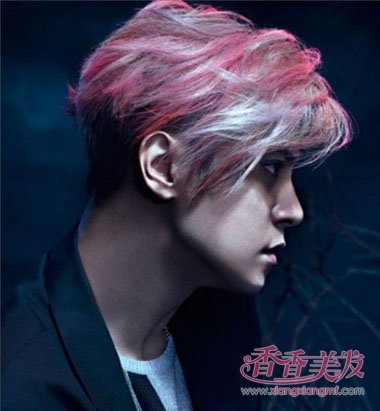 男生挑染银色头发 男的染银色的头发图片