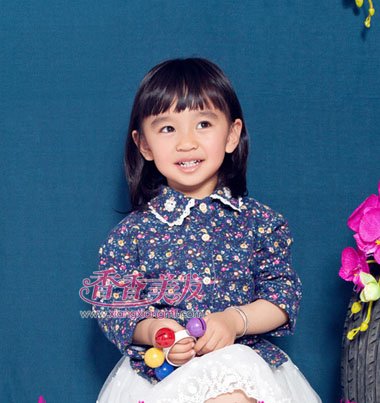 小女童中短直发发型 小清新中短直发