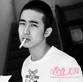 男士个性三毫米上面留一点发型图片 男生三毫米发型图片