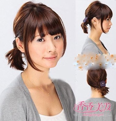 ��β�ʺ϶̷����� ����Ů��ͷ�����