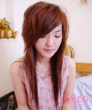 ��Բ�̷���Ů����ô��ͷ�� Բ��ǰ��̷����泤��ͼƬ