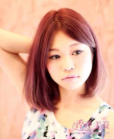 Ů���̷��ƺ�ɫ������� ͷ����Ů���ʺϵĶ̷�����