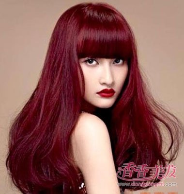 Ů��Ⱦ�ƺ�ɫ��ͷ������ķ���ͼƬ