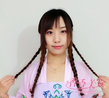 教我做经典古代发型 厚头发扎起来的经典发型与步骤