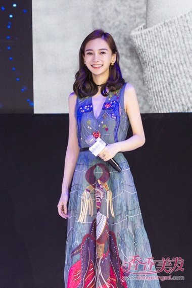 Angelababy��ϯĳʢ�� һϮ��Ⱦ��ɫ�����۾�