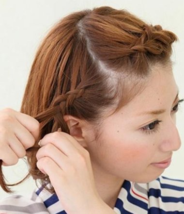 菠萝辫编发步骤图解 时尚好看女生编法