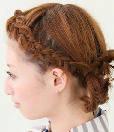 菠萝辫编发步骤图解 时尚好看女生编法