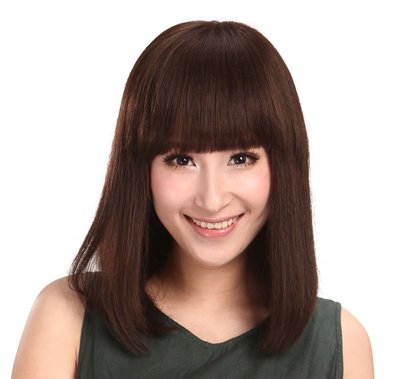 齐肩离子烫直发图片 离子烫和拉直的图片