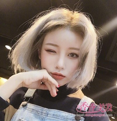 Ů�����ο����ǳɫϵ�̷����Ͳο� �׸��뻻��ɫ�Ķ̷�MM