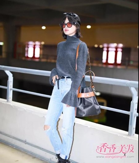 辛芷蕾同款波波头成最热发型 明星同款百搭短发剪完你也是女神