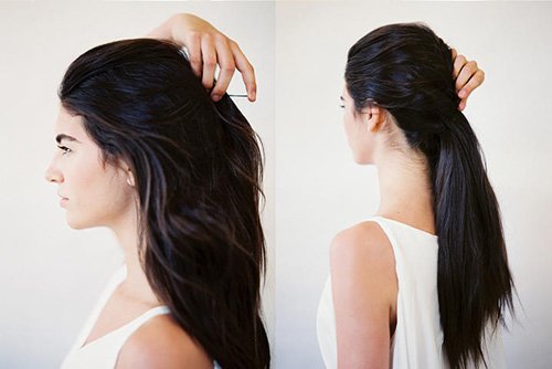 女生扎头顶蓬松马尾图解 教你扎潮流大气款辫发型