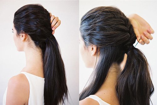 女生扎头顶蓬松马尾图解 教你扎潮流大气款辫发型