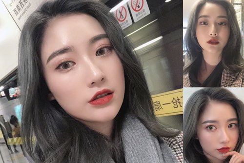 Ů���ʺ�Ⱦ�Ļ��Ϸ�ɫͼ ������ǰ�ض˵�ͷ����ɫ