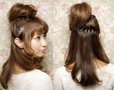 儿童花苞头的扎法 女童花苞头教程